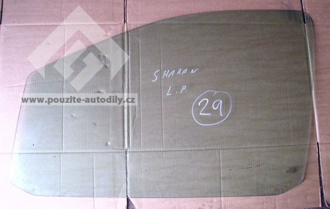 Sklo dveří vlevo vpředu - zelené, seat Alhambra, 7M0845201