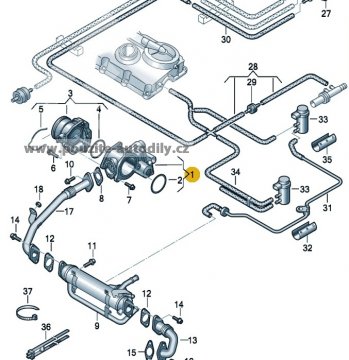 03L131501G Ventil zpětného vedení zplodin Seat 2.0TDi