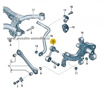 Tyč spojovací, stabilizátor vzadu, Seat 1K0505465J