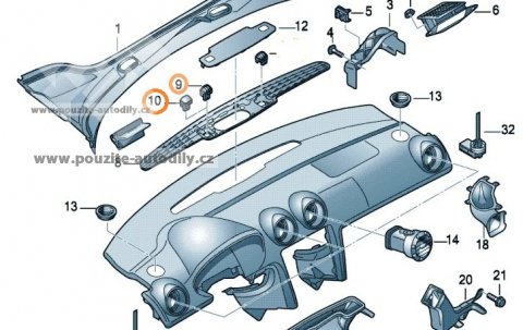 Sluneční čidlo, originál Seat 8P0919238 4PK