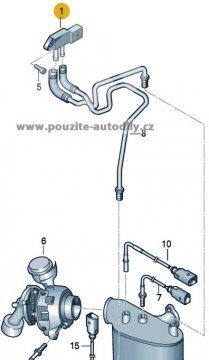 076906051A, 03G906051A Senzor odchylky tlaku originál Seat