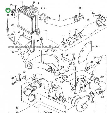 Čidlo tlaku nasávaného vzduchu Seat, originál 038906051B