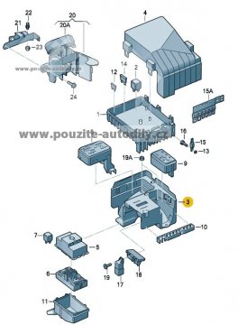 Držák pro pojistkový blok 1K0907361C Seat