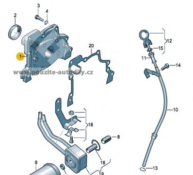 Olejové čerpadlo Seat 036115105D mot. 1.6, 1.4 16V