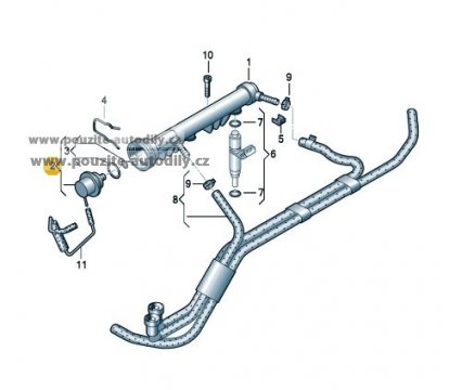 Regulátor tlaku paliva, originál Seat 06A133035, 037133035C