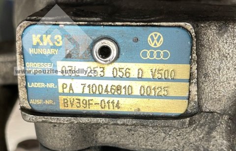 03L253056D Turbo KKK s výfukovým potrubím 1.6TDi Seat, VW, Škoda