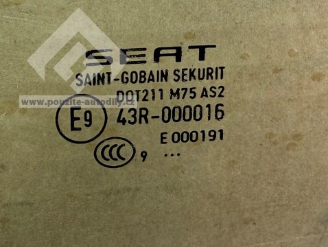 5F3845201A Sklo dveří levé přední, originál Seat Leon 5F III
